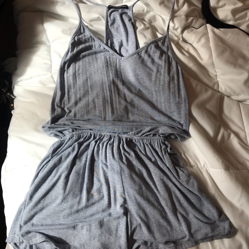 Brandy Melville Joyce Striped Romper